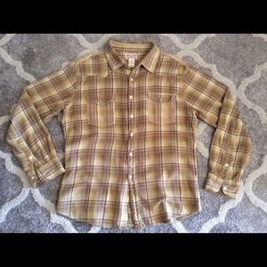 Oversized washed out antiqued flannel blouse.